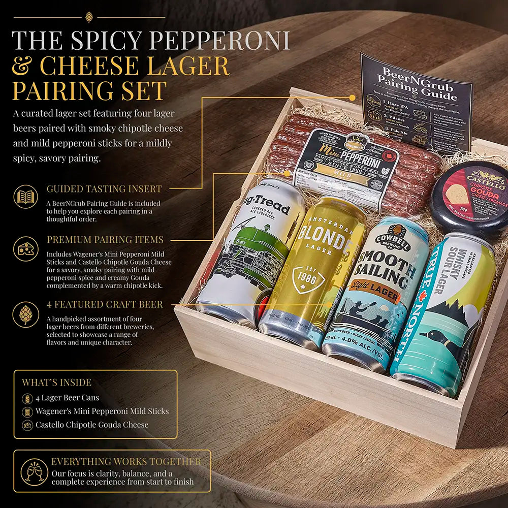 The Spicy Pepperoni & Cheese Lager Pairing Set