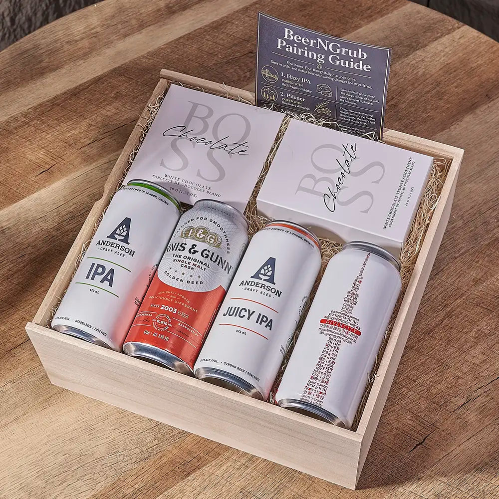 White Chocolate & Beer Medley Box