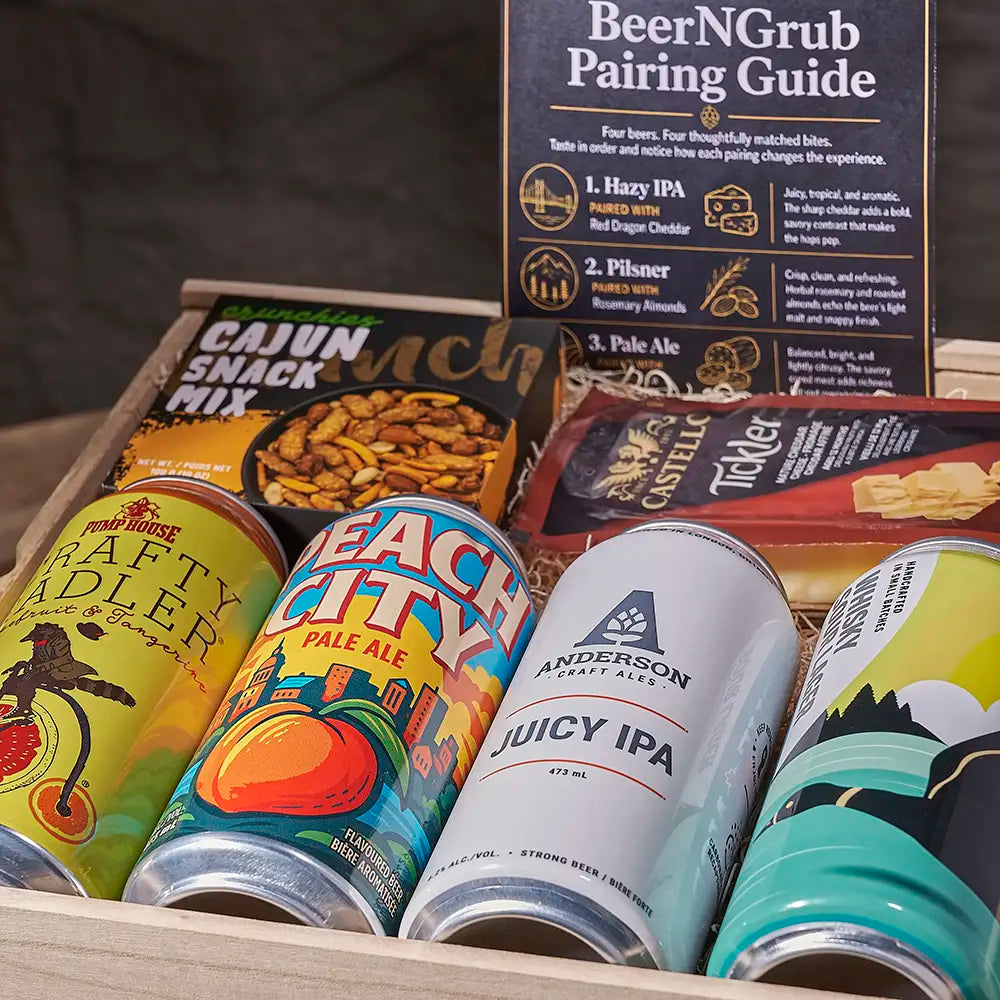 Mixed Beer Brews Cheese & Snack Box