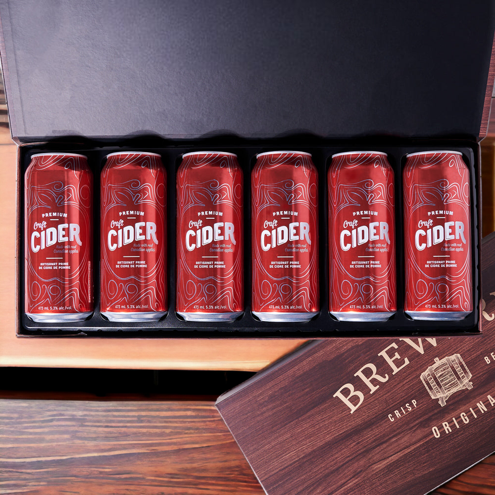 Craft Beer Cider Six-Pack Gift Basket – how the gift is presented