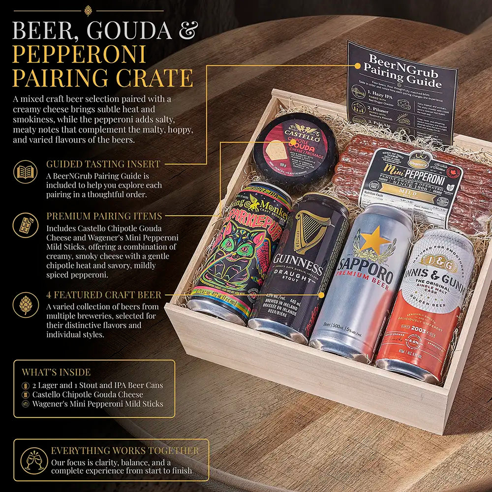 Beer, Gouda &amp; Pepperoni Pairing Crate