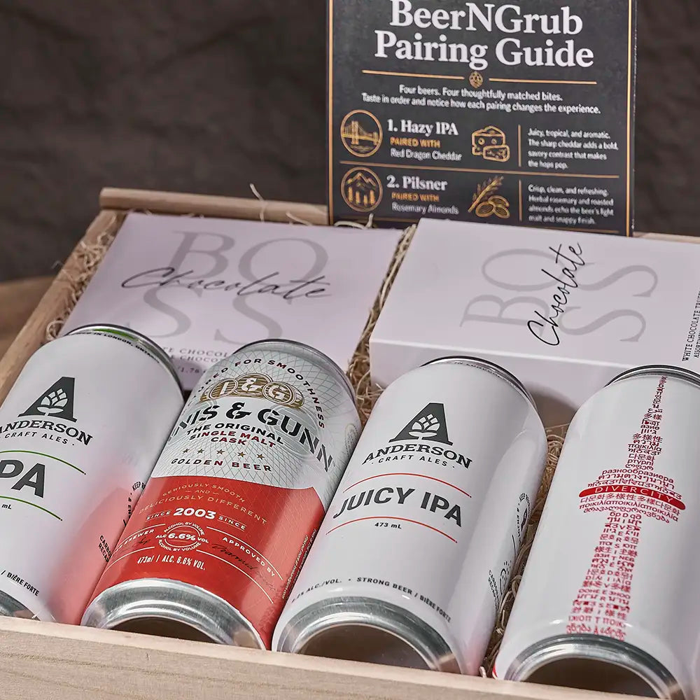 White Chocolate & Beer Medley Box