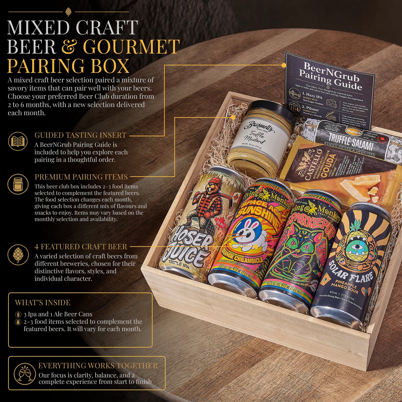 Mixed Craft Beer & Gourmet Pairing Box
