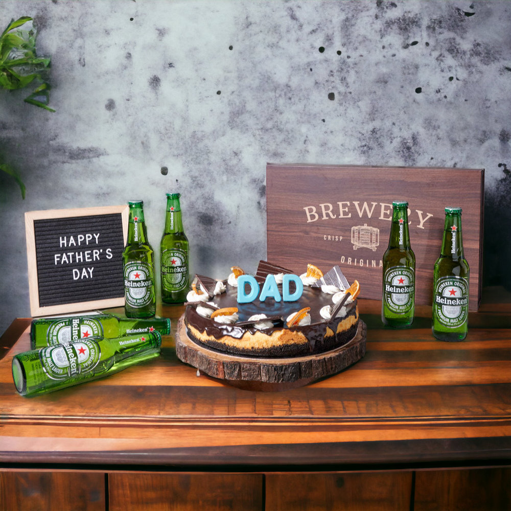 "Dad's Spoils" Beer & Cake Gift Set