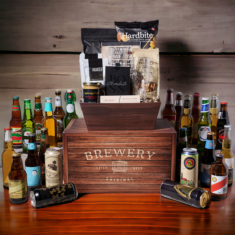 Organized craft beer pairing box prepared by BeerNGrub Canada