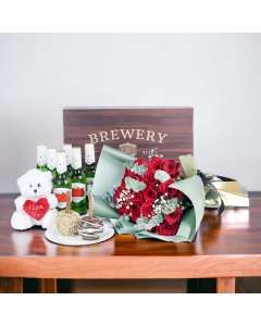 It's A Fun Surprise! Flowers & Beer Gift